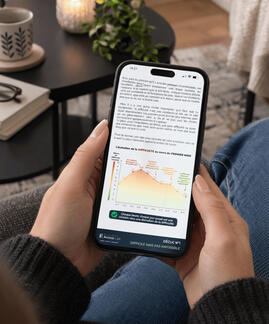 Un graphique explicatif du livre, consulté sur téléphone